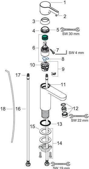 Actual product image hansgrohe Metris S chrome