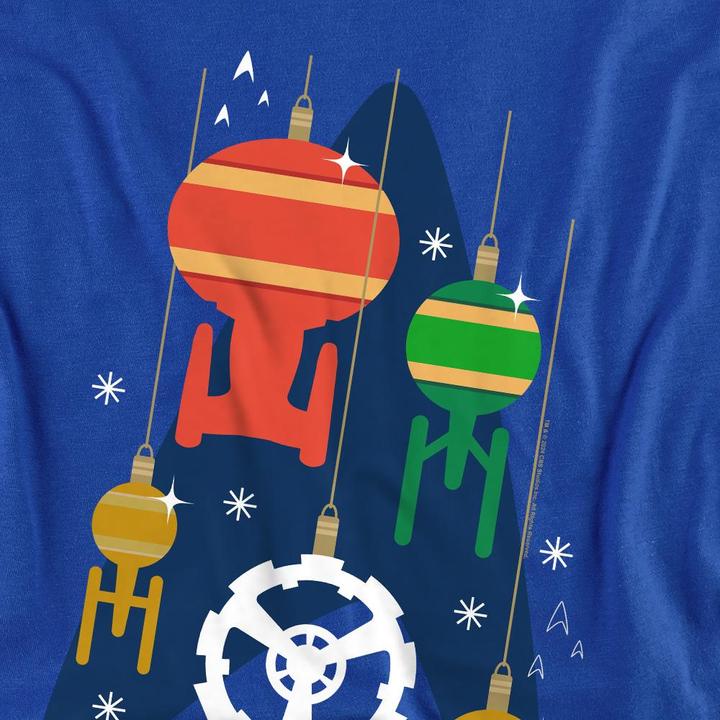Actual product image Unisex Adult Spaceship Bauble Christmas Sweatshirt (XXL)