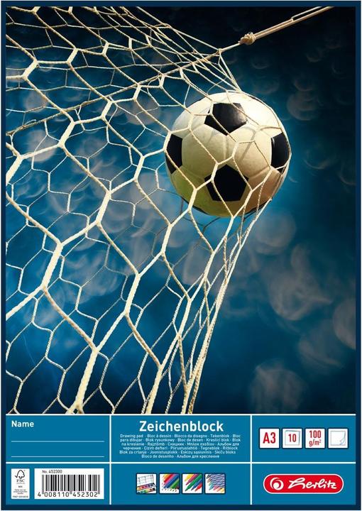 Produktbild Herlitz Zeichenblock DIN A4, 100 g/qm, 20 Blatt (A4, Kein Einband)