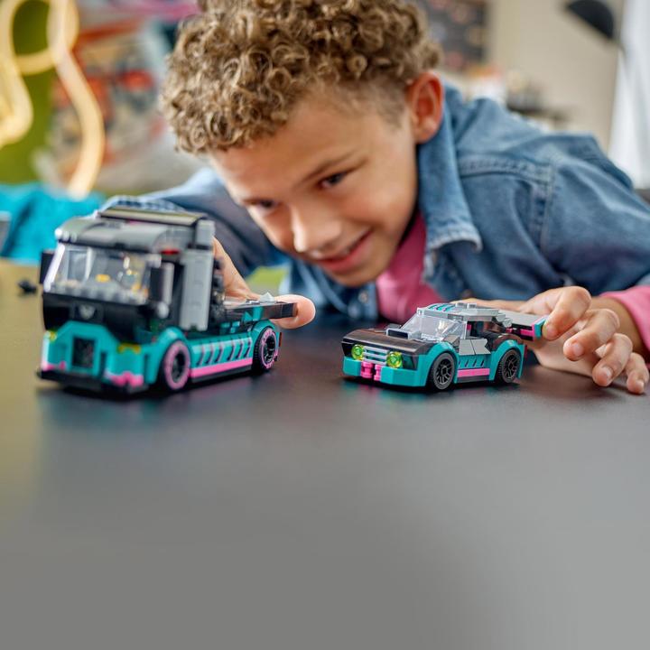 Immagine prodotto LEGO Trasportatore di auto con auto da corsa (60406, LEGO City)