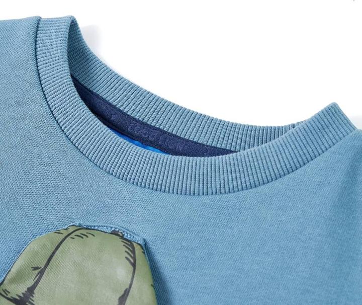 Actual product image VidaXL Children's sweatshirt mid blue 104,Material: 92 % cotton. 8 (104)