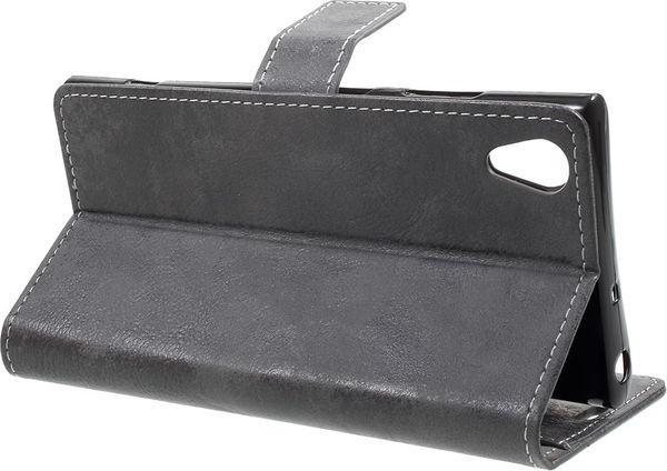 Produktbild MU Classic Leder Bookcover im Vintage Look (Xperia XA1 Plus)