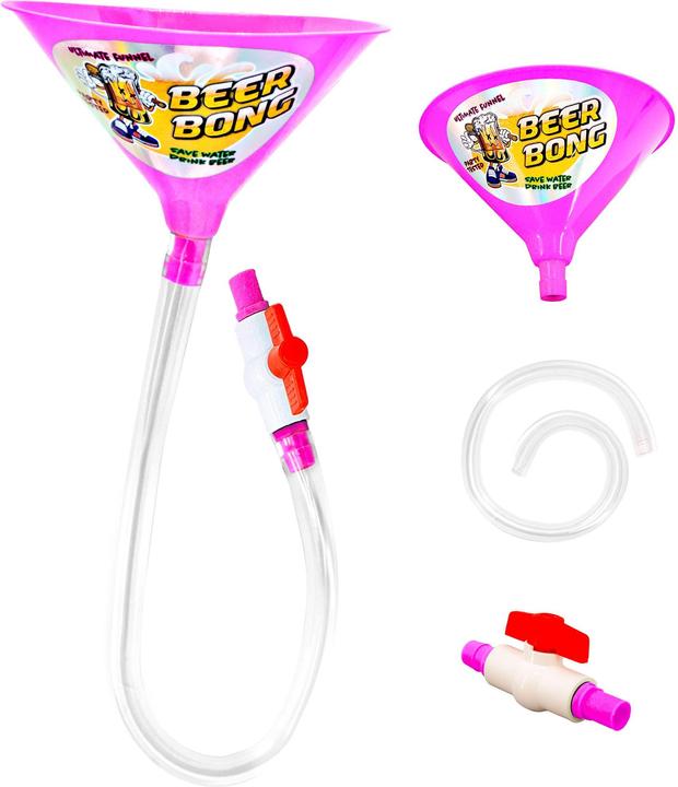 Image du produit Widmann Bong à bière rose avec valve Jeu à boire