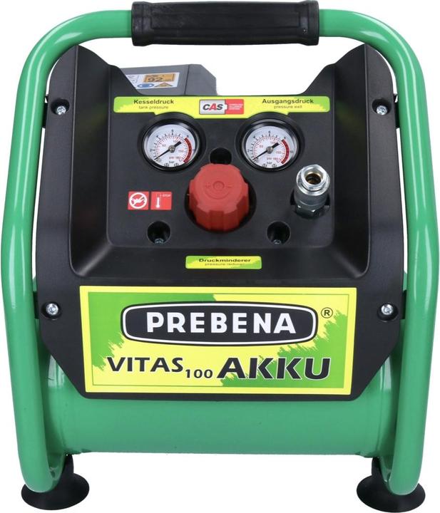 Image du produit Prebena VITAS 100-AKKU Compresseur 18 V 5 l 8 bar CAS Brushless + 1x batterie 5,5 Ah + chargeur (8 bar, 5 l)