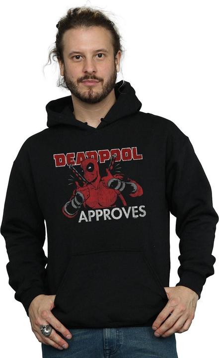Actual product image Mens Deadpool Approves Hoodie (3XL)