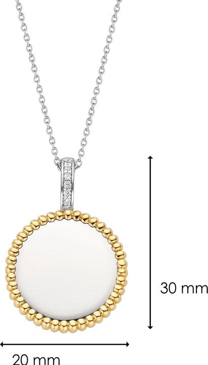 Image du produit Ti Sento Milano Chaîne avec pendentif et zircon bicolore 6798SY (Argent 925, 20cm)