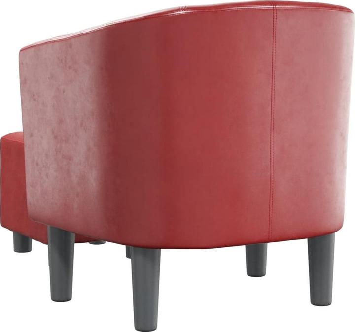 Immagine prodotto VidaXL Clubsessel mit Fusshocker Weinrot Kunstleder,Farbe