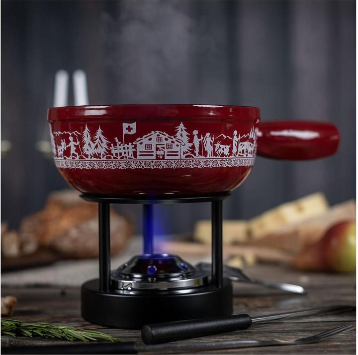 Produktbild Kuhn Rikon Caquelon Induktion Gusseisen rot Alpweide Mini Ø 17 cm (1.30 l)
