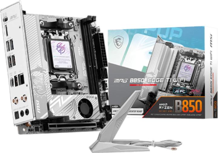 Produktbild MSI MPG B850I EDGE TI WIFI AM5 ITX MB (AM5, AMD B850, Mini-ITX)
