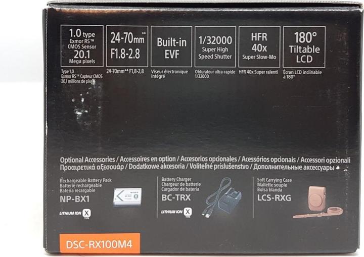 Immagine prodotto Sony Cyber-shot DSC RX100 IV (24 - 70 mm, 20.10 Mpx, 1")
