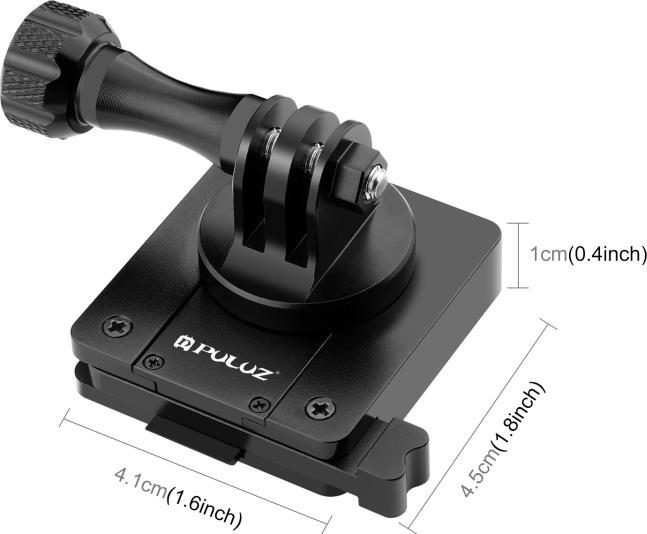 Produktbild Puluz Aluminum Quick Release Bracket NVG Helmet Mount for GoPro and Other Action Cameras (Black)