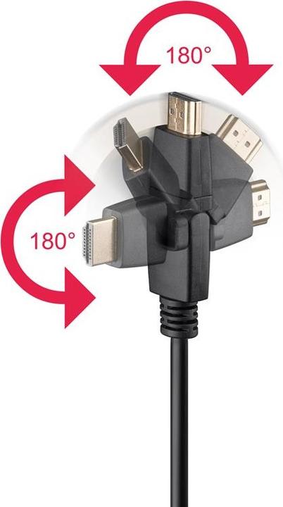 Produktbild Goobay High-Speed-HDMI-360°-Kabel mit Ethernet (1.50 m, HDMI)