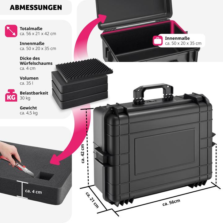 Image du produit tectake Valise de protection matériel photo (Mallette photo, 35 l)