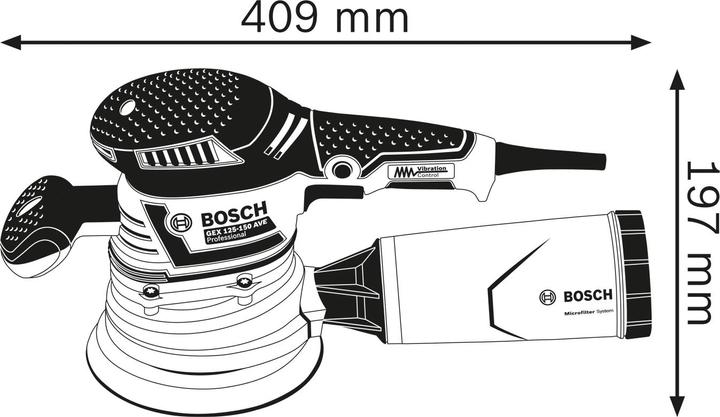 Produktbild Bosch Professional GEX 40-150 (Exzenterschleifer, 400 W)