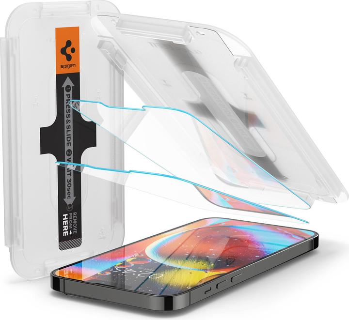 Spigen Glas.tR EZ Fit (2 Stück, Apple iPhone 14, Apple iPhone 13, Apple iPhone 13 Pro)