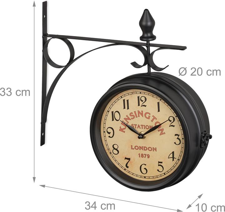 Productafbeelding Relaxdays Stationsklok (34 cm)