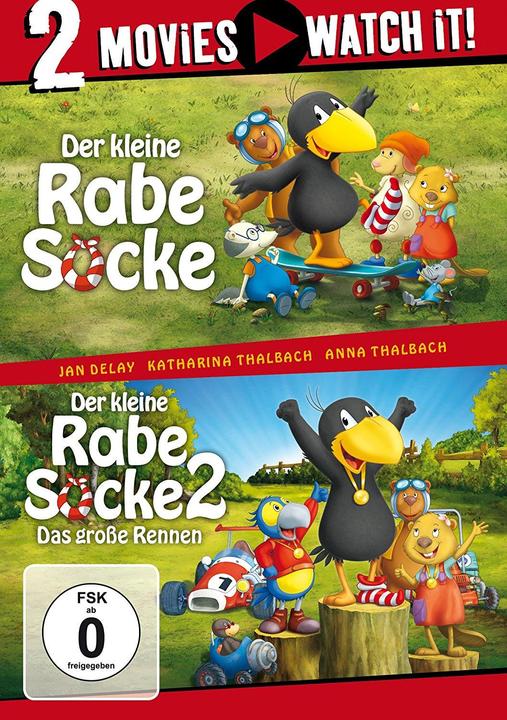 Actual product image The Little Raven Sock & The Little Raven Sock 2 - The Great Race (DVD, 2016, German)