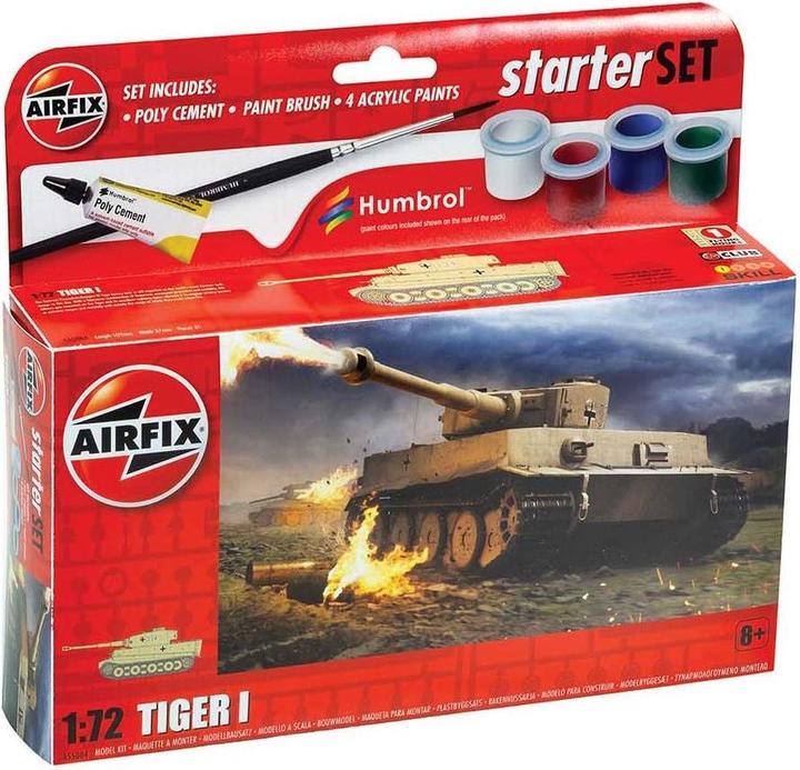 Image du produit Airfix Kit de construction du char Tiger 1 set débutant 1:72