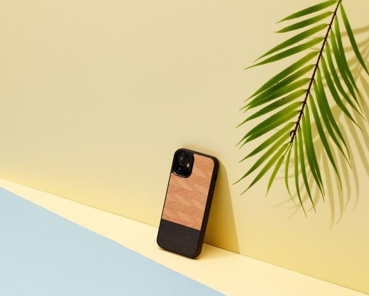 Image du produit Man.Wand & WOOD case for iPhone 12 mini herringbone nero black (Apple iPhone 12 mini)