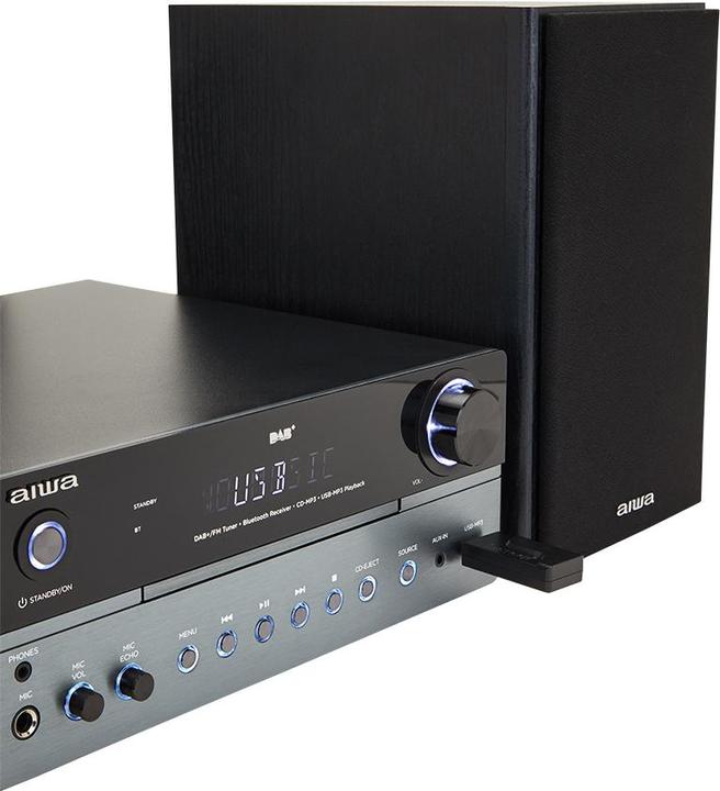 Produktbild Aiwa MSBTU-700 mikrojärjestelmä, hopea (Bluetooth, CD Player, 1x 25 W)