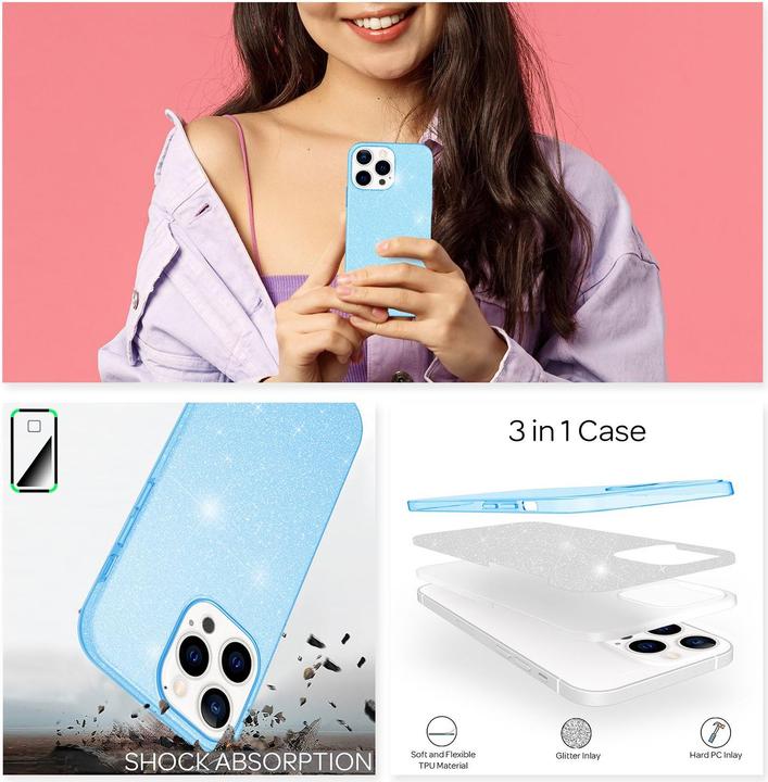 Actual product image Nalia Glitter mobile phone case (Apple iPhone 13 Pro)