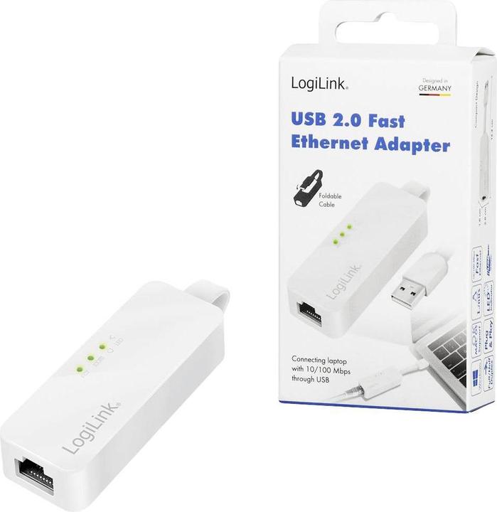Actual product image LogiLink Ethernet adapter (USB, RJ45 (1x))