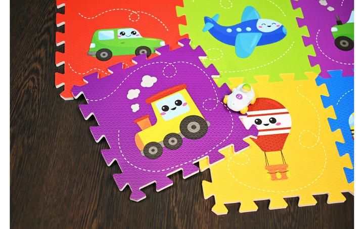 Actual product image Knorrtoys Puzzle mat - "Vehicles"/9 pieces/30 cm (86 x 86 cm)