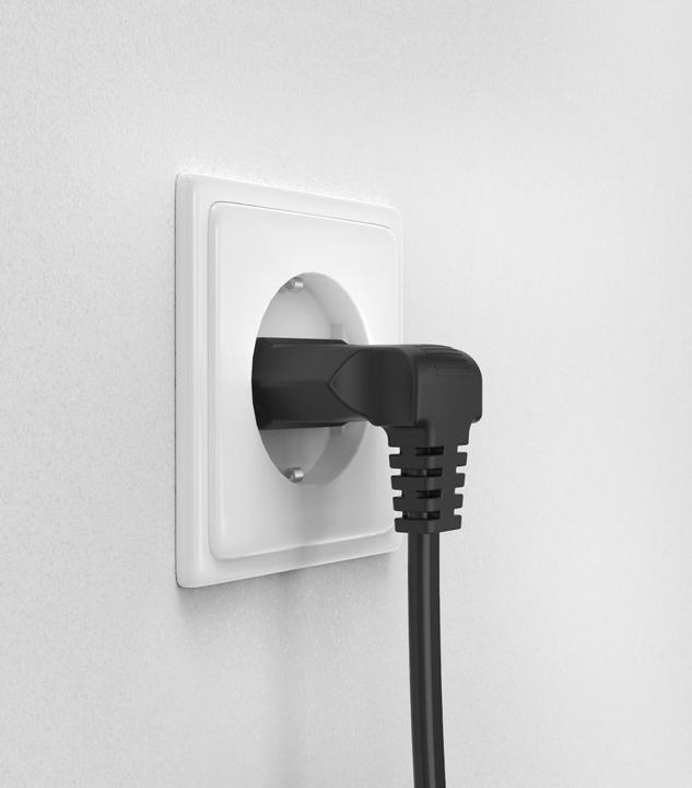 Produktbild Hama Netzkabel, beidseitig gewinkelt, Euro-Stecker, Doppelnut/C7, 5 m, Schwarz (5 m)