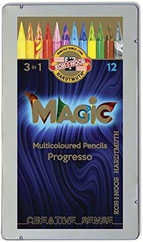 Actual product image Koh-i-Noor Art Crayons Magic 3in1 - 12 pieces (Multicoloured, 12 x)
