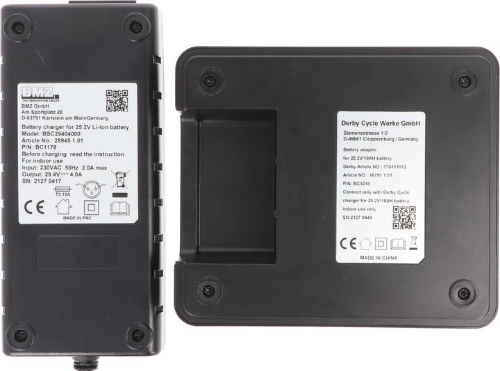 Actual product image BMZ Fast charger for 26V Panasonic Deluxe e-bike battery Flyer Deluxe (E-bike charger)