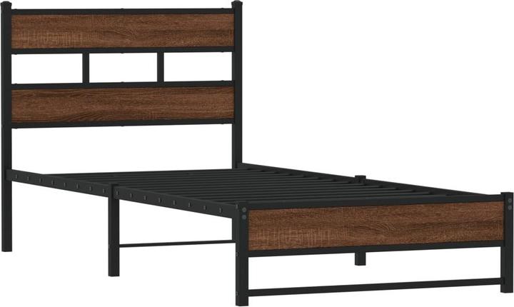 Produktbild VidaXL Metallbett Bett Lattenrost Einzelbett Bettgestell ohne Matratze 107x203cm (107 x 203 cm)