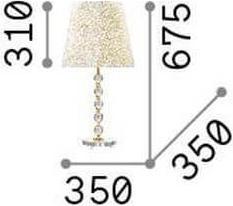 Produktbild Ideal lux QUEEN Tischleuchte E27 ⌀350mm Gold 077758 (E27)