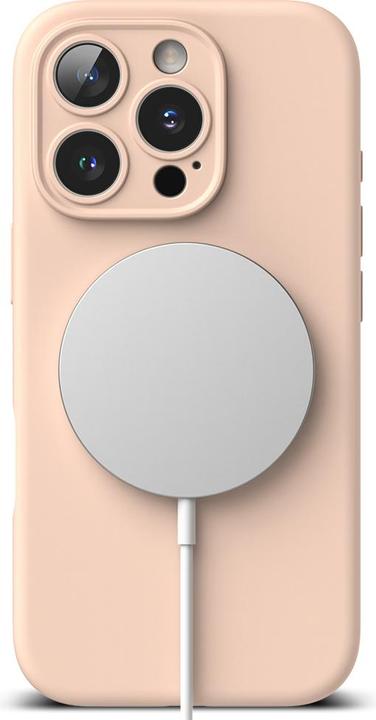 Image du produit Ringke Coque pour iPhone 16 Pro SILICONE MAGNETIQUE PINK SAND (Apple iPhone 16 Pro)