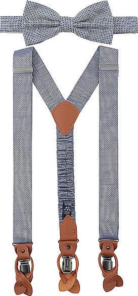 Seidenfalter Hosenträger Set Knopf-Clips