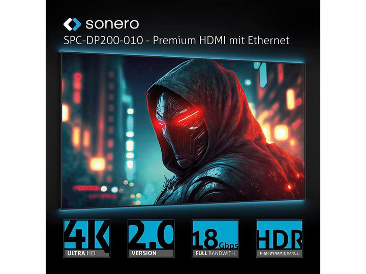 Produktbild Sonero HDMI – DisplayPort (3 m, DisplayPort, HDMI)