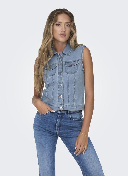 Actual product image Only Stand-up collar jacket denim waistcoat (S)