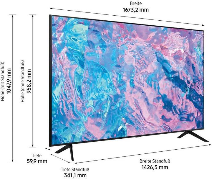 Produktbild Samsung UE75CU7170 (75", CU7170, LED, 4K, 2023)