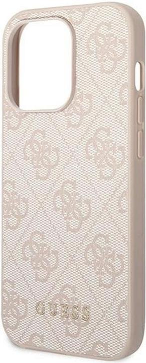 Actual product image Guess GUHCP14LG4GFPI iPhone 14 Pro 6.1" różowy/pink hard case 4G Metal Gold Logo (Apple iPhone 14 Pro)