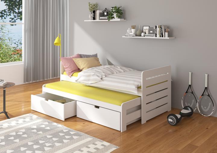 Actual product image ADRK Furniture Double bed with mattresses TOMI 200x90 (200cm x 90cm)