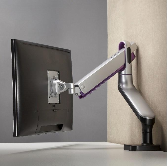 Actual product image Ergo Office Monitor Mount, Premium Gas Spring, Double Arm 17"-32" 9kg, ER-436 (Table, 32")