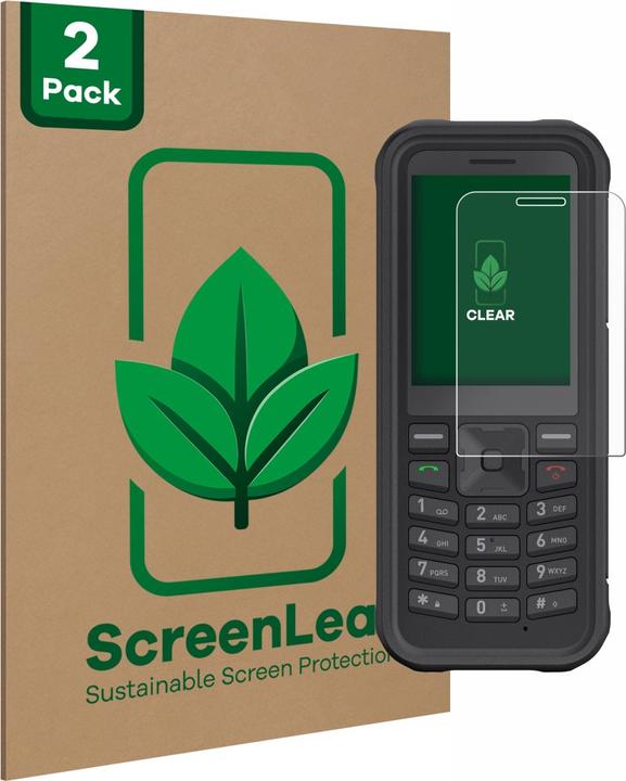 Produktbild ScreenLeaf Schutzfolie nachhaltiger Displayschutz Display Schutz Folie Klar Transparent (2 Stück, Sonim XP100)