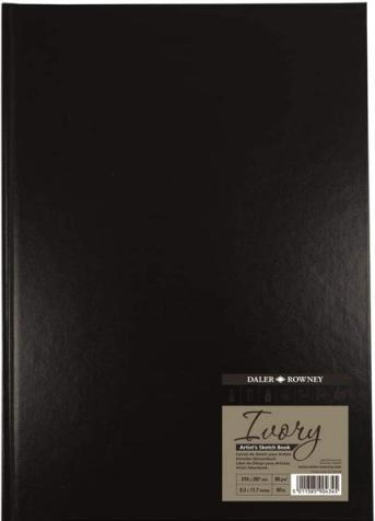 Actual product image Daler-Rowney Sketchbook Ivory black (A4, Special ruling, Hardcover)