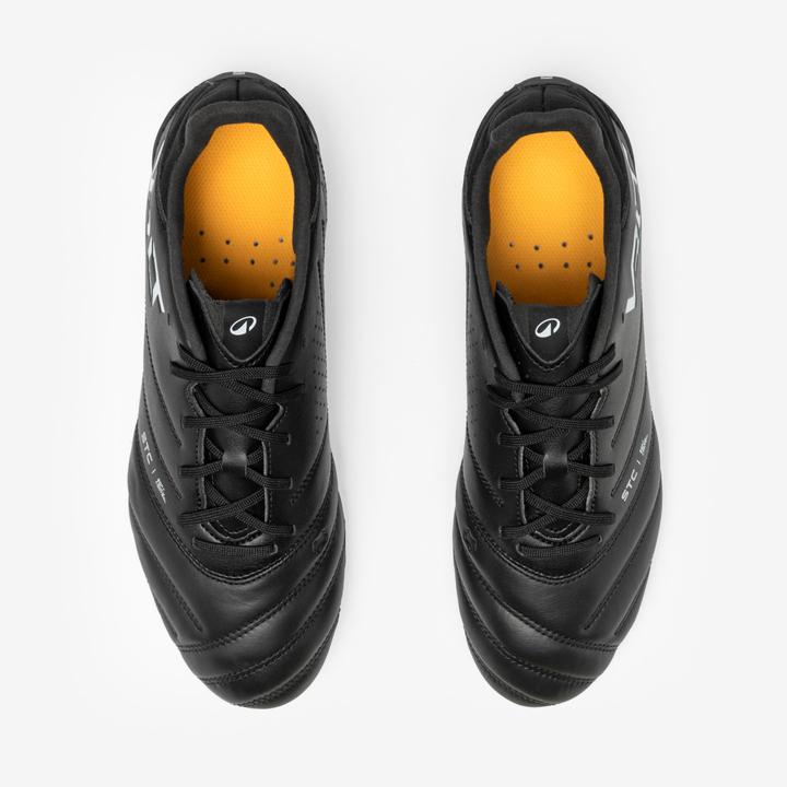 Actual product image Kipsta Damen/Herren Fussball Nockenschuhe Leder FG - Viralto II Matador schwarz (43)