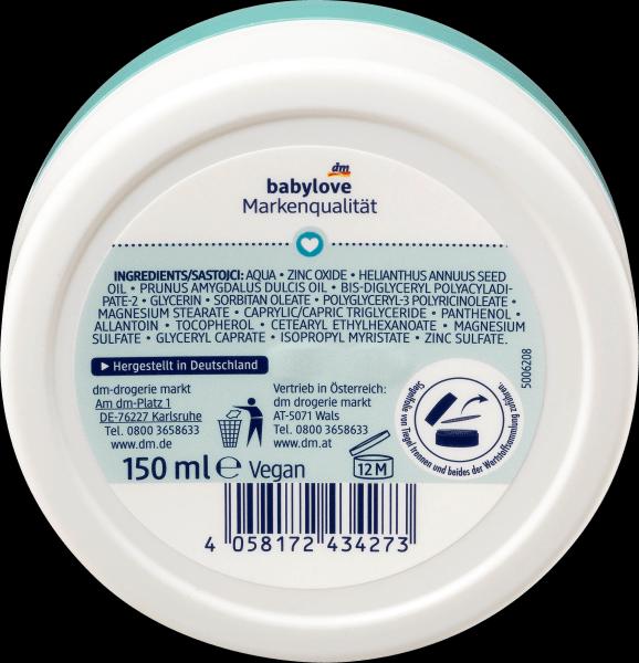 Produktbild dm babylove Wundschutzcreme ultra sensitive