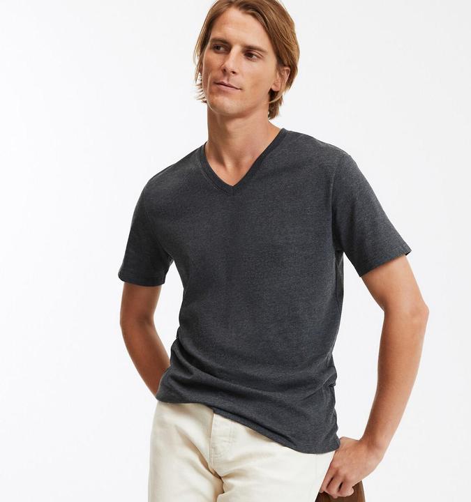 Image du produit La Redoute Collections T-Shirt mit V-Ausschnitt (M)
