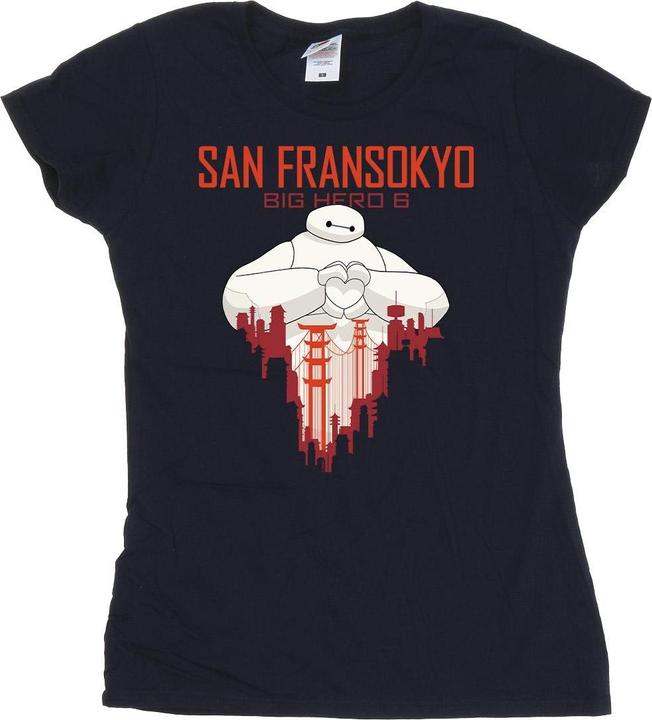 Immagine prodotto Disney Big Hero 6 Baymax San Fransokyo Heart Maglietta Donna (XL)