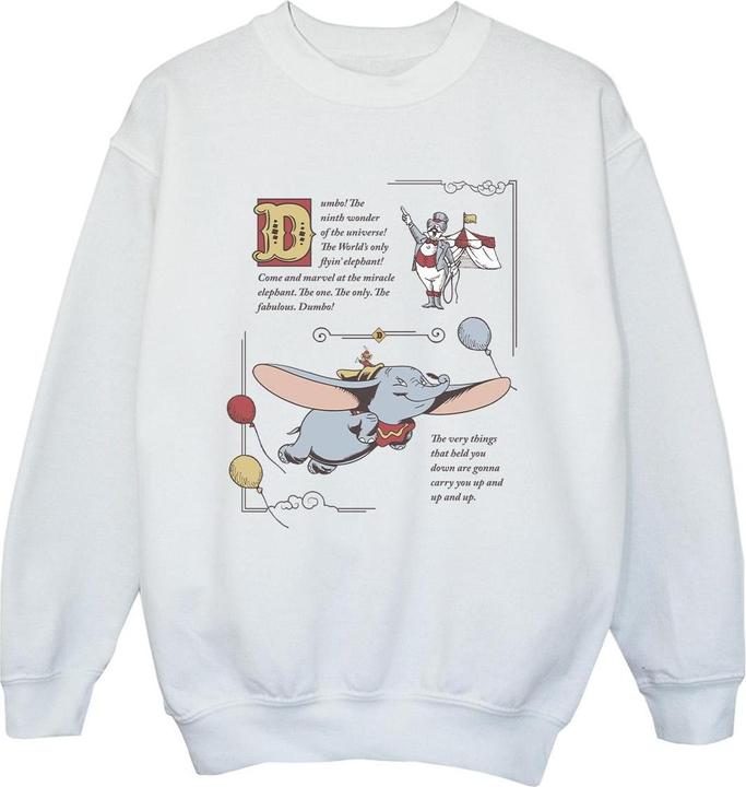 Disney Dumbo Story Book Page Sweatshirt Jungen
