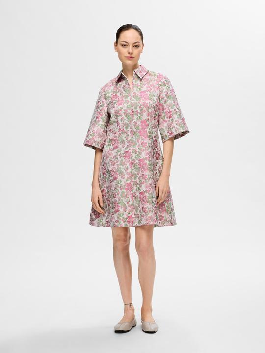 Produktbild Selected Femme Geblümtes Jacquard Minikleid (38)
