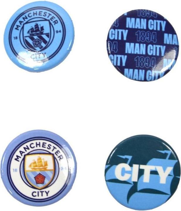 Manchester City FC Wappen Abzeichen 4erPack