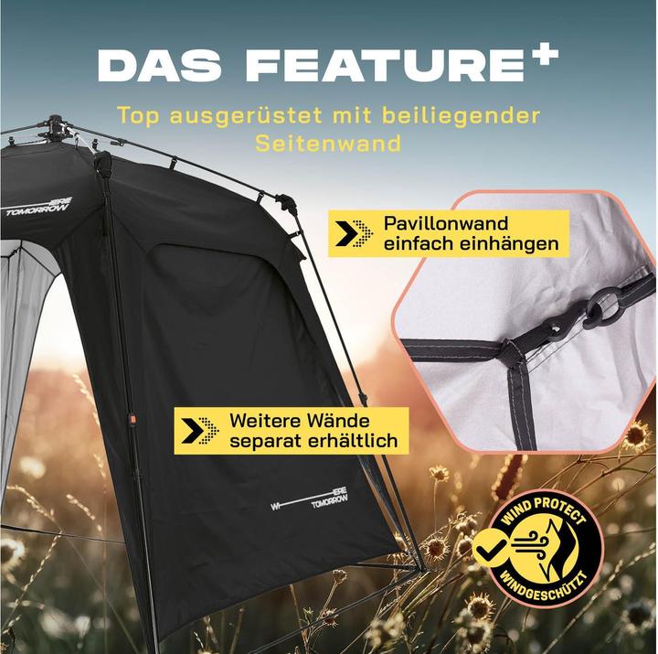 Actual product image Where Tomorrow Pavillon Pop Up - Schwarz, Anwendungsbereich: Outdoor (250 cm, 250 cm)
